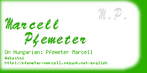 marcell pfemeter business card